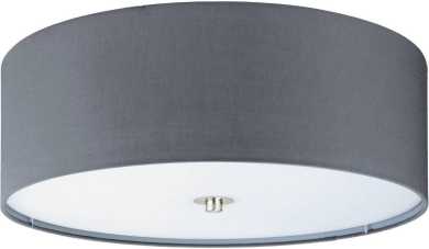 Deckenleuchte PASTERI 3x60W E27 grau/nickel-matt 