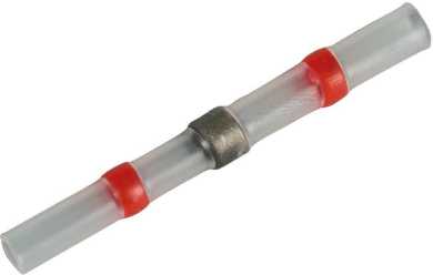 Löt-Schrumpfverbinder transparent 0,5-1,0 mm² rot 