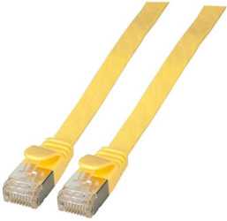 Flachpatchkabel Kat.6a U/FTP 0,25m gelb 