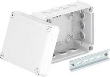 Kabelabzweigkasten mit hohem Deckel 190 x 150 x 94 mm PP/PC lichtgrau 