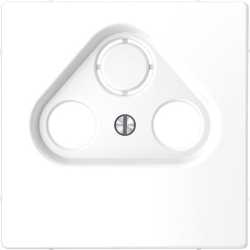 Zentralplatte für Antennensteckdosen Lotosweiß 