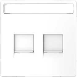 Zentralplatte für Modular 2-fach Lotosweiß 