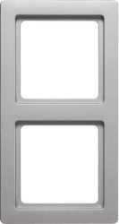 Rahmen 2-fach Q.1 Aluminium matt 