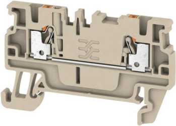 Durchgangsreihenklemme 0,5 - 1,5 mm² dunkelbeige 