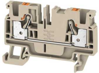 Durchgangsreihenklemme 0,5 - 4 mm² dunkelbeige 