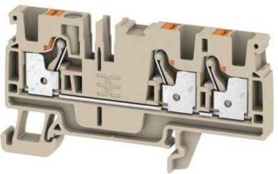 Durchgangsreihenklemme 0,5 - 4 mm² dunkelbeige 