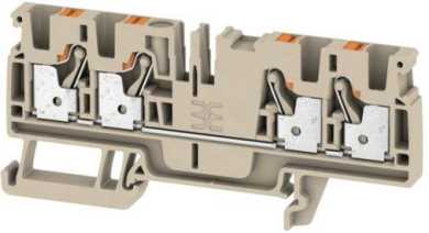 Durchgangsreihenklemme 0,5 - 4 mm² dunkelbeige 