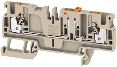 Prüftrenn-Reihenklemme 2,5 mm² dunkelbeige 