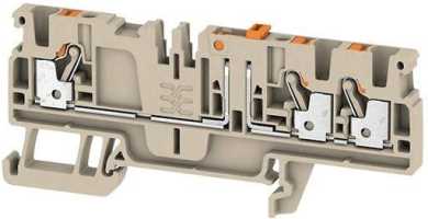 Prüftrenn-Reihenklemme 2,5 mm² dunkelbeige 