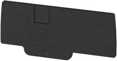 Abschlussplatte 4 rastbar schwarz 