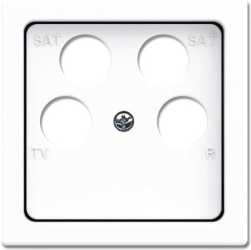 Zentralscheibe für Datenkommunikation 4-fach studioweiß 