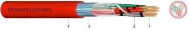 Brandmeldekabel JB-Y(ST)Y 6X2x0,8 - 50m Bund 