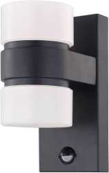 ATOLLARI Wandleuchte LED 2x6W 940lm anthrazit IP44 mit Sensor 