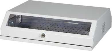 19-Zoll Wandgehäuse 3HE-Vorne 5HE-Hinten reinweiß 