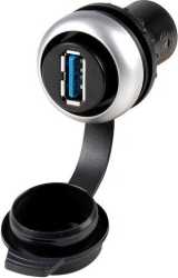 Frontelement chrom + USB 3.0 A/A 