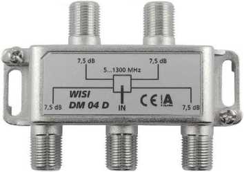 4-fach F-Verteiler 5-1300 MHz 