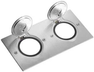 Deckelsatz 2x2-Modul Inox rechteckig 