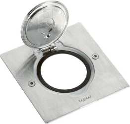 Deckelsatz 1x2-Modul Inox quadratisch 