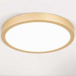 Deckenleuchte gold-matt LED 22W 2100lm 3000K DM:23cm H:2,4cm 
