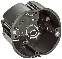 Hohlwand Kombi-Dose schwarz 74mm 