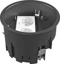 Montageträger für GES R2 mit 2fach VDE PA graphitschwarz 9011 