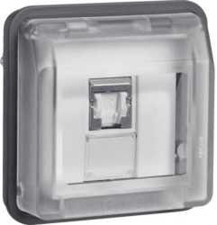 UAE Steckdosen-Einsatz 8-polig Kat. 6 W.1 grau 