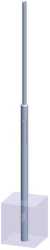 Stahlrohrmast zylindrisch abgesetzt LPH 3,5 m Zopf-DM 60 mm 