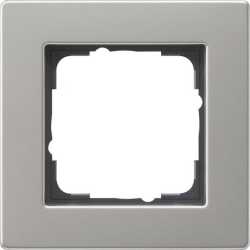 1-fach Abdeckrahmen flach für E2 Edelstahl 