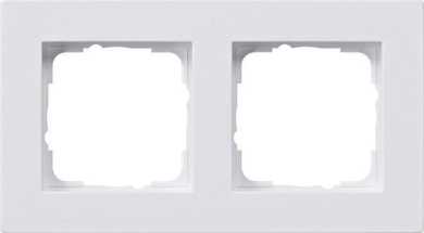 2-fach Abdeckrahmen flach für E2 reinweiß 