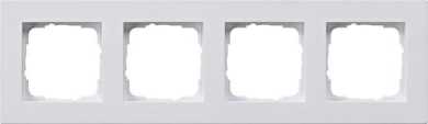 4-fach Abdeckrahmen flach für E2 reinweiß 