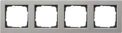 4-fach Abdeckrahmen für E2 Edelstahl 