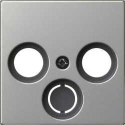 Abdeckung Koaxial-Antennensteckdose System 55 Edelstahl 