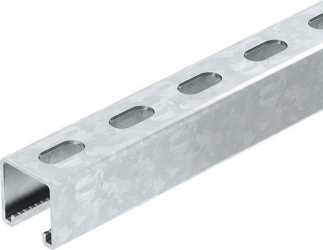 Profilschiene gelocht Schlitzweite 22mm 3000x41x41 St bandverzinkt 