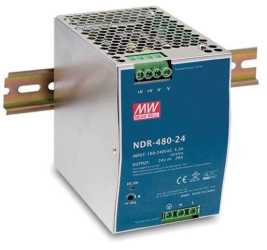 Schaltnetzteil für DIN - Schienenmontage 230 VAC / 24 VDC / 20 A 