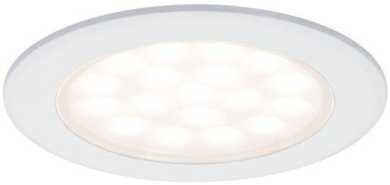 Möbel Einbauleuchte Set rund LED 2x2,5W 6VA 3000K Weiß matt/Alu 