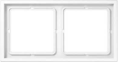 Rahmen 2-fach bruchsicher für waagerechte und senkrechte Kombination weiß 9010 