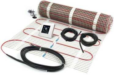 Comfort Dünnbett Heizmatte Set mit Uhrenthermostat DEVIreg Opti 0,5 x 4 m 300W 