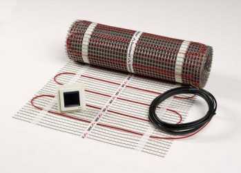 Comfort Dünnbett Heizmatte Set mit Uhrenthermostat DEVIreg Opti 0,5 x 12 m 900W 