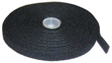 Teracon Klettband 12mm 5m Rolle schwarz 