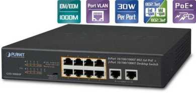 PoE Switch 8xPoE +2x Gigabit 