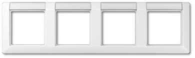 Rahmen 4fach Schriftfelder 13 x 55,5 mm (BB 20.1) für waagerechte Komb 