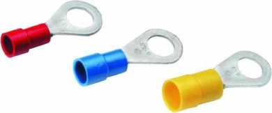 Isolierte Quetschkabelschuhe Ringform Cu isoliert DIN 46237 4-6mm² 
