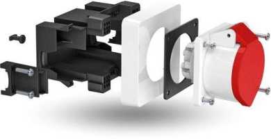 Geräteeinbaudose 1-fach 118x98x125 PA graphitschwarz RAL 9011 