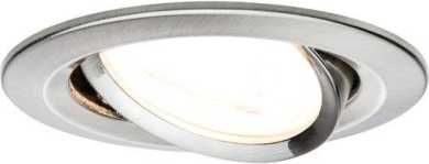 Einbauleuchte Nova rund schwenkbar 1x6,5W GU10-LED 2700K Eisen geb/Alu 