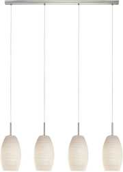 Hängeleuchte BATISTA 3 E27 4x40W nickel-matt/weiß 