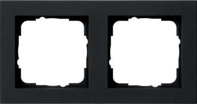 Abdeckrahmen 2-fach E2 schwarz matt 