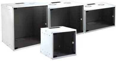 19“ 9HE Wandgehäuse Basic Tiefe 450mm 1-teilig Flat Pack RAL9010 weiß 