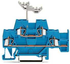 Doppelstockklemme blau Rastermaß 5 mm 500 V 20 A 