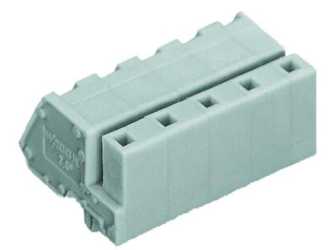 1-Leiter-Federleiste abgewinkelt Rastfüße 2,5 mm² Rastermaß 7,5 mm 4-polig 