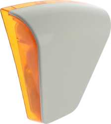 Funk Außensirene mit orangem High-power LED-Blitzlicht 